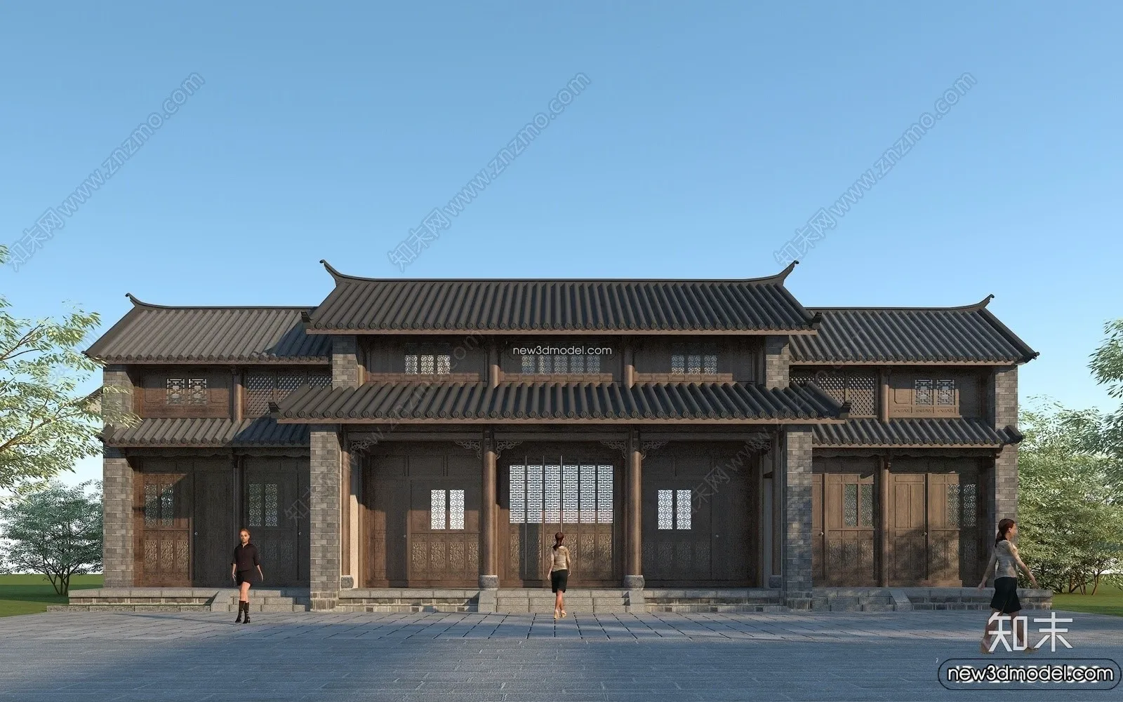 Exterior 3D Models of Pagoda - 3D Scenes - 079