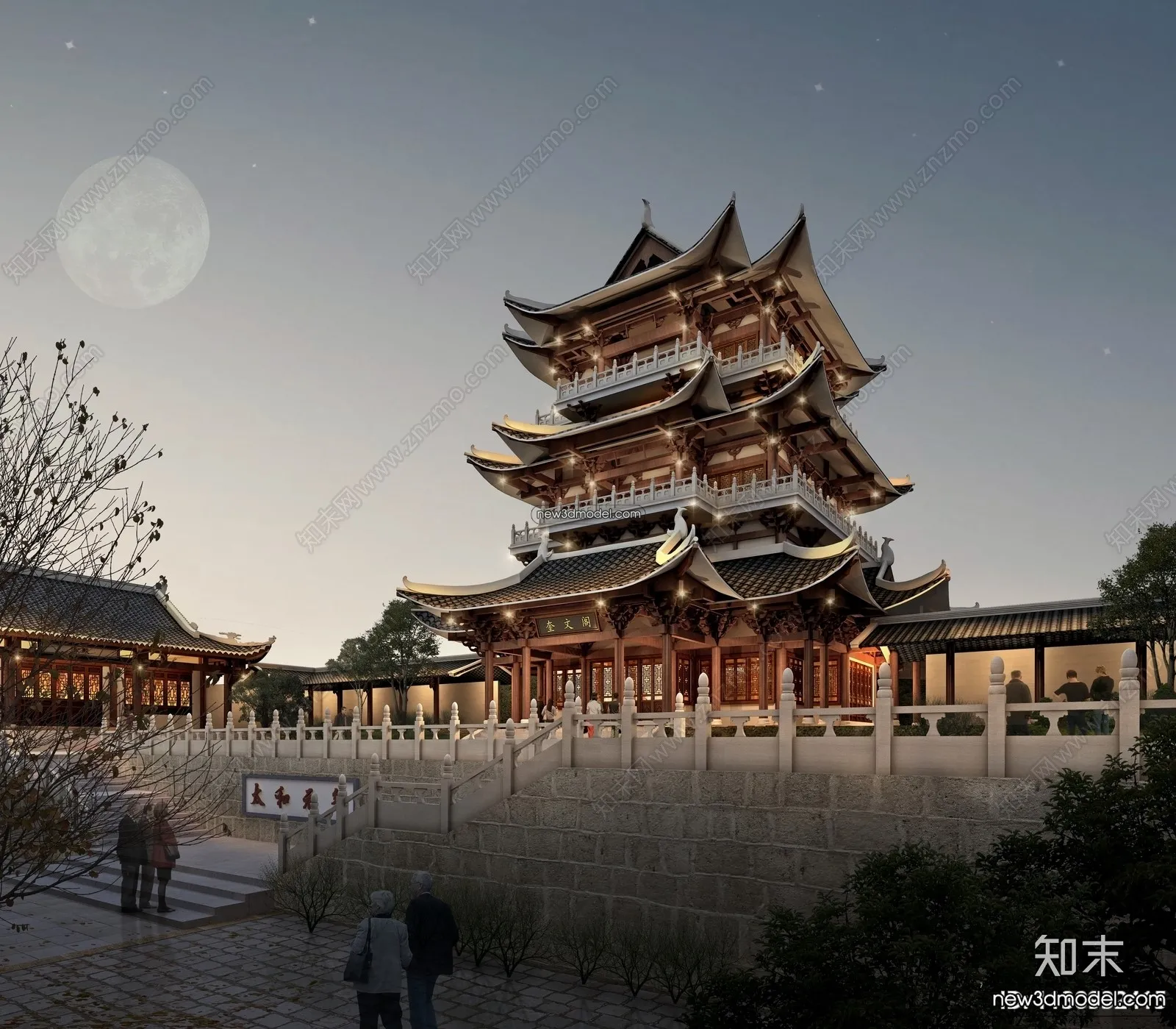 Exterior 3D Models of Pagoda - 3D Scenes - 081