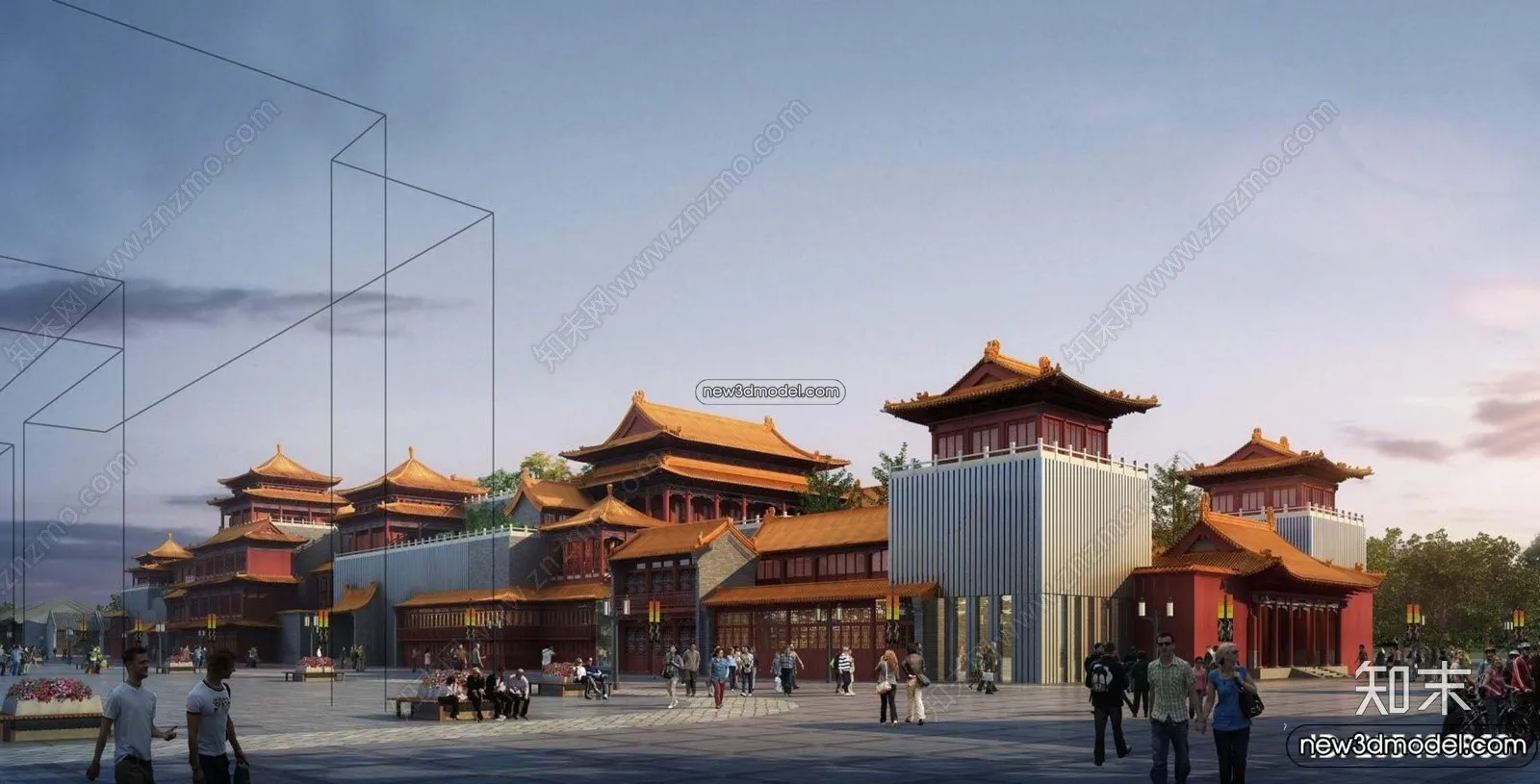 Exterior 3D Models of Pagoda - 3D Scenes - 082