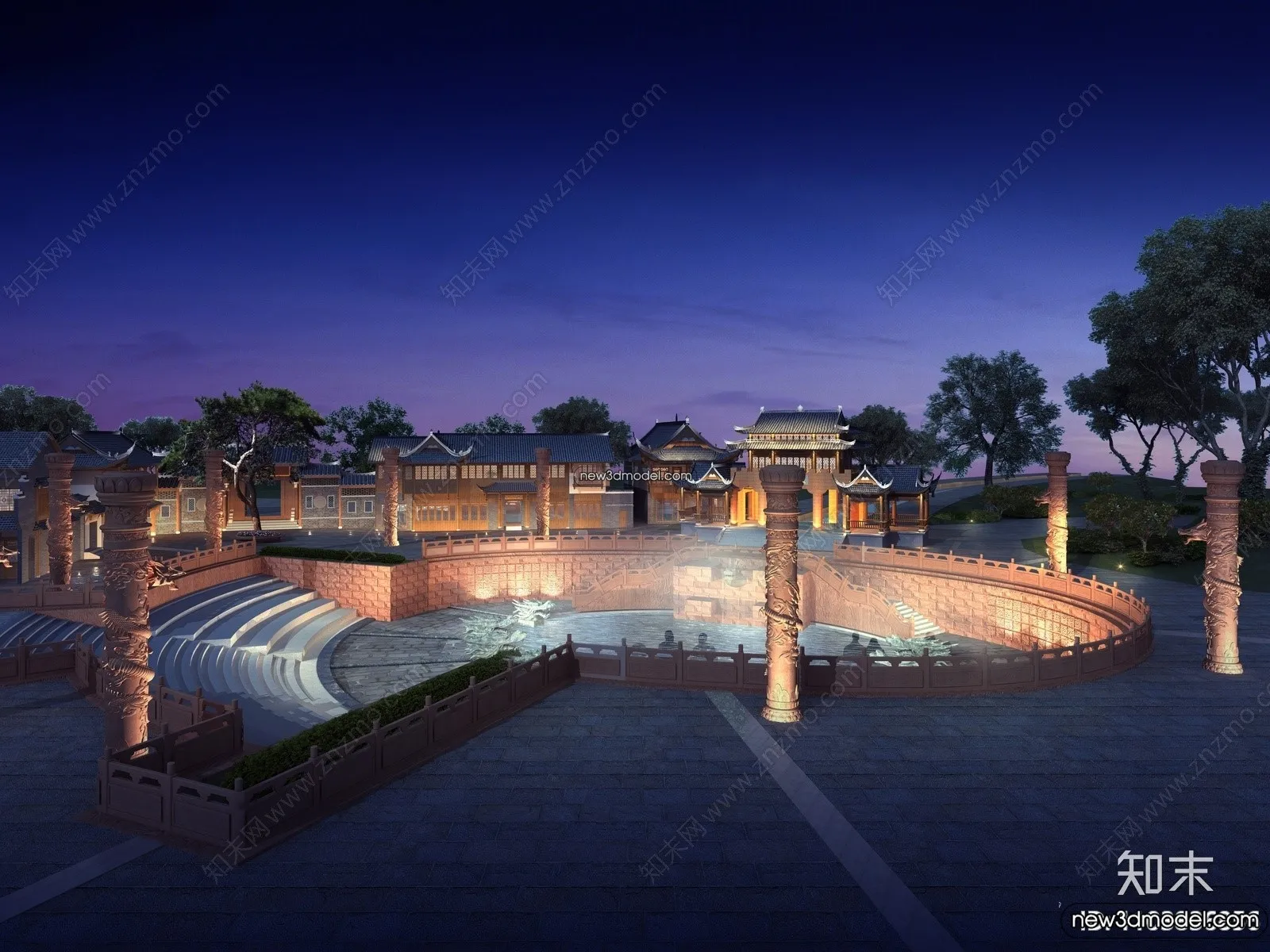 Exterior 3D Models of Pagoda - 3D Scenes - 085