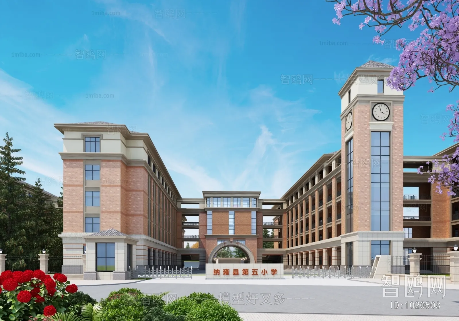 Exterior 3D Models of Shool - 3D Scenes - 009