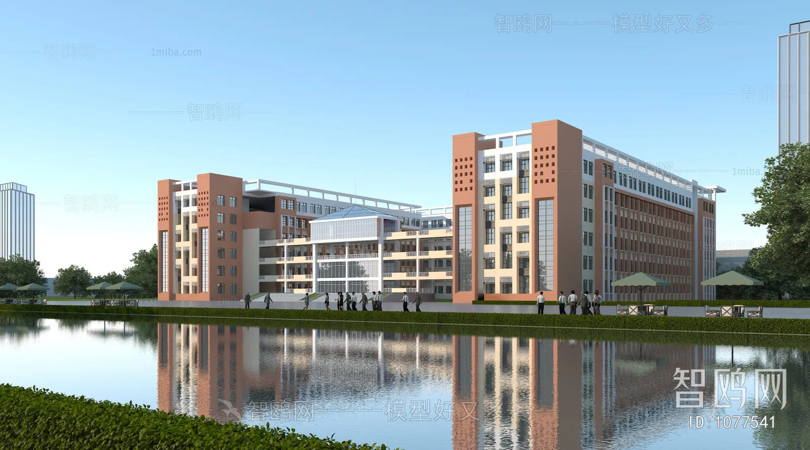 Exterior 3D Models of Shool - 3D Scenes - 013