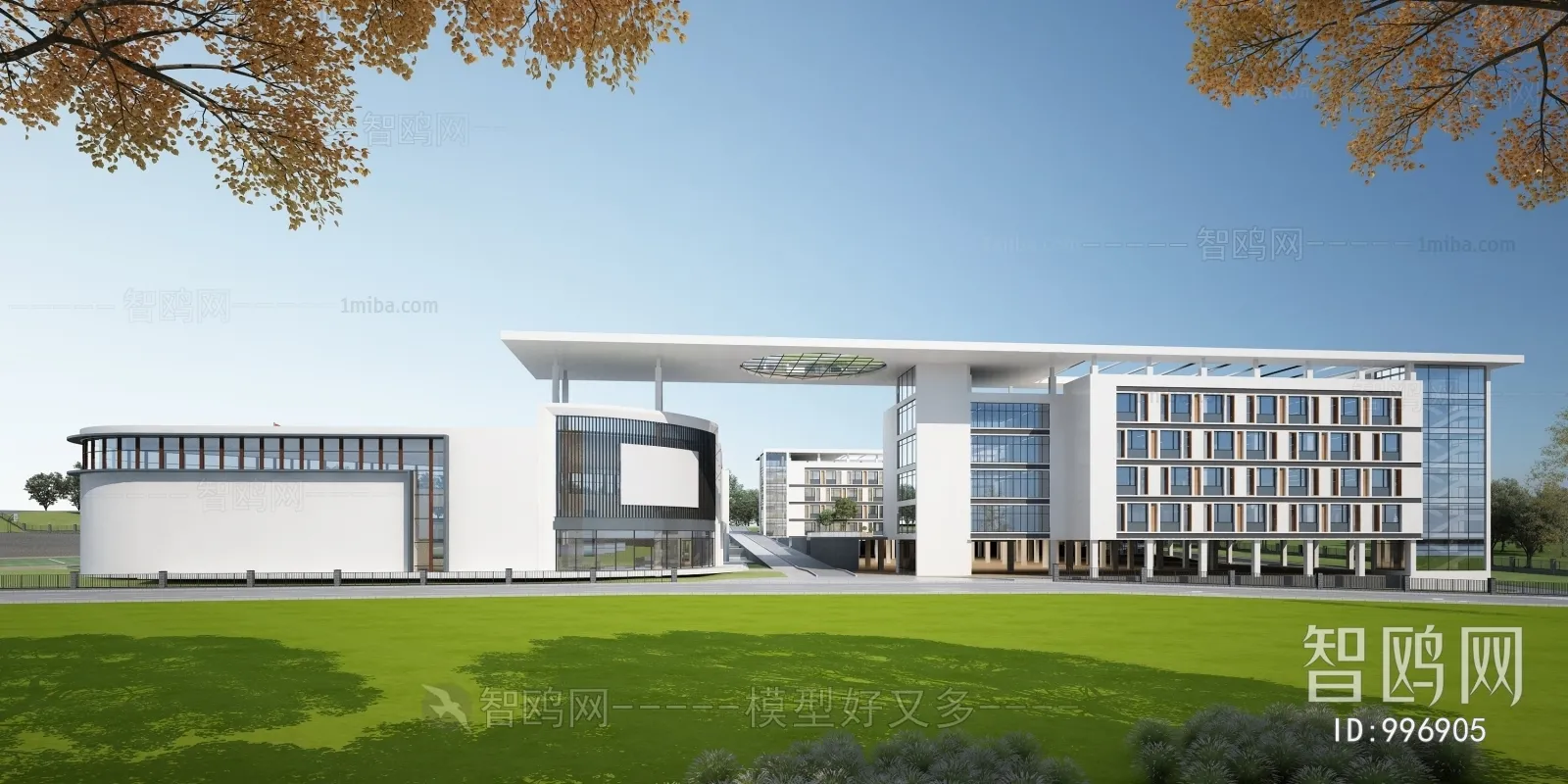 Exterior 3D Models of Shool - 3D Scenes - 027