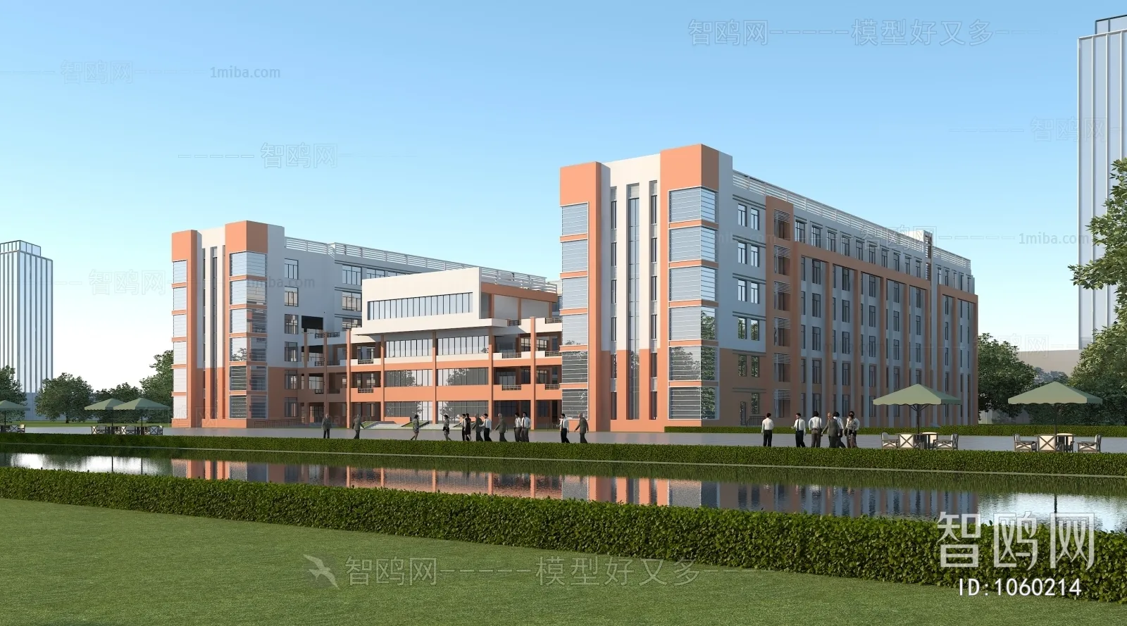 Exterior 3D Models of Shool - 3D Scenes - 034