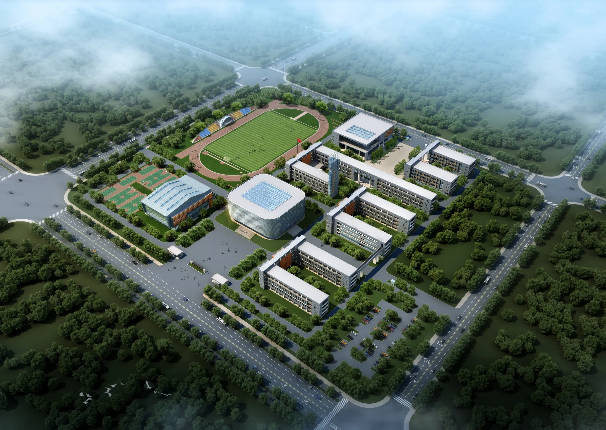 Exterior 3D Models of Shool - 3D Scenes - 043