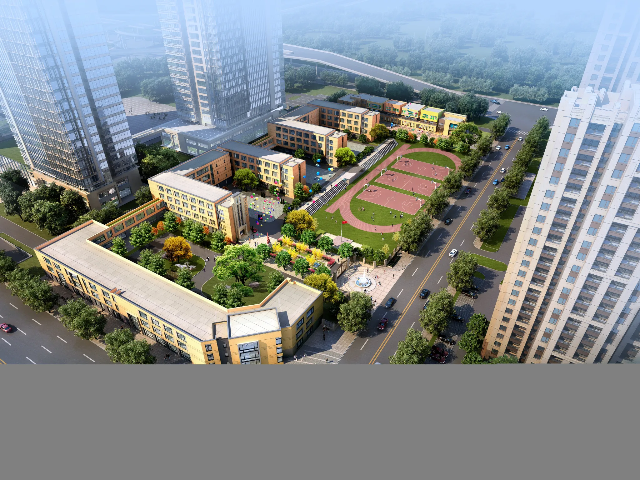 Exterior 3D Models of Shool - 3D Scenes - 045