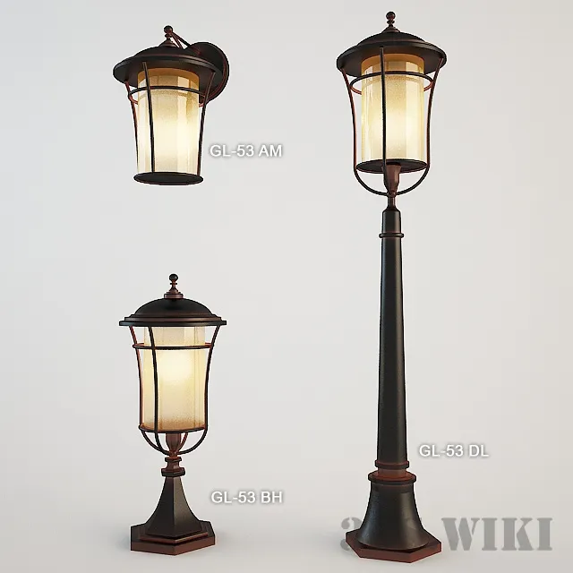exterior-models - Brille street lamps 3D Model