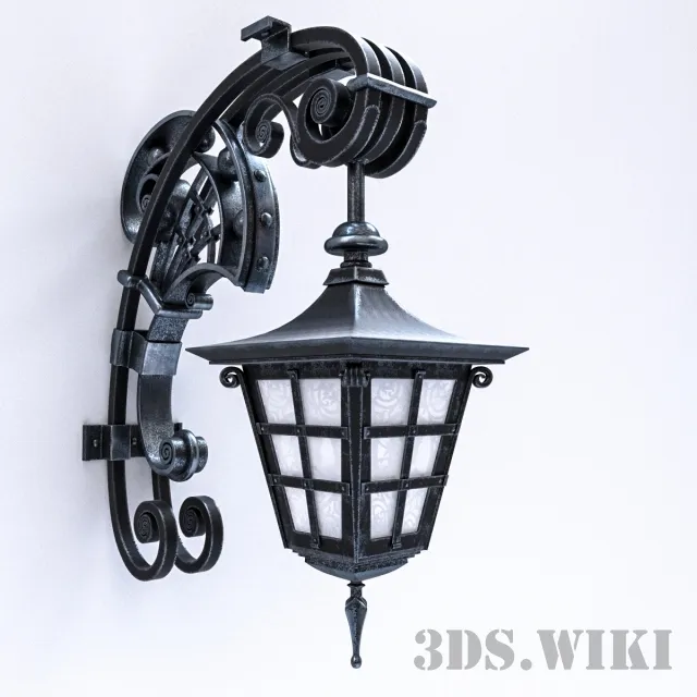 exterior-models - Forged lantern - bracket 3D Model