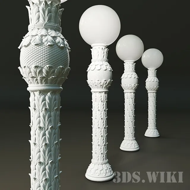 exterior-models - garden lantern 3D Model