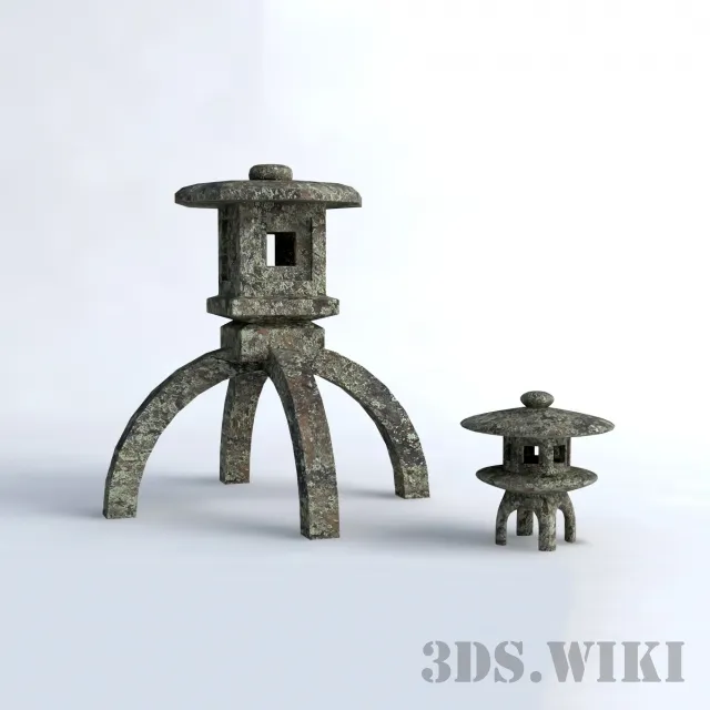 exterior-models - Japanese garden lantern 3D Model