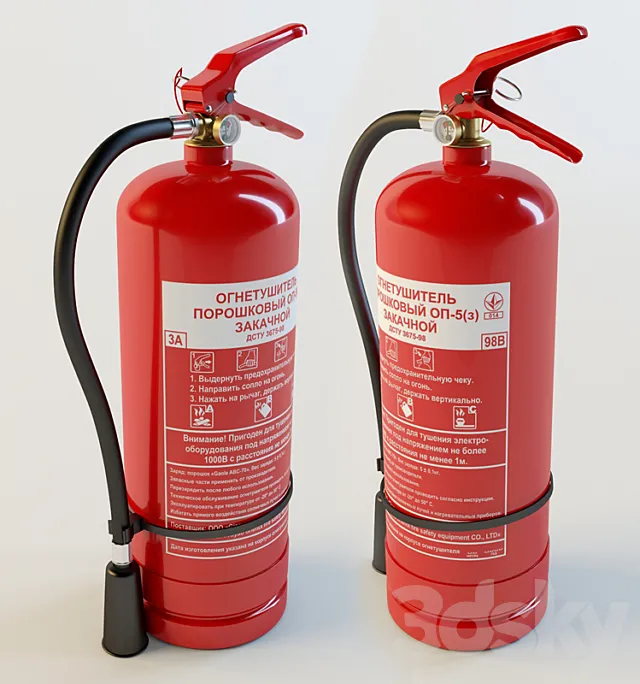 extinguisher powder op-5 (w) 3DModel