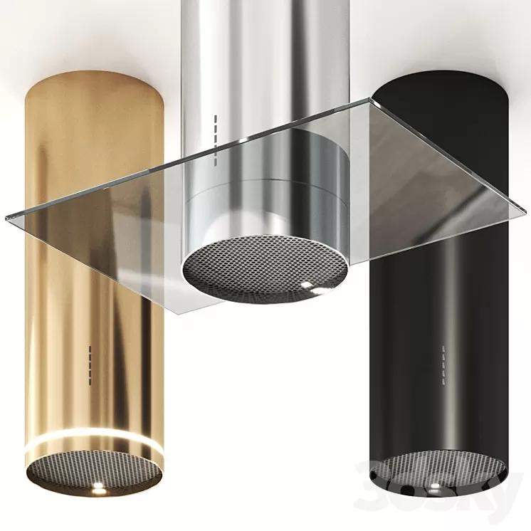 Extract POLAR cooker hood with integrated lighting by Falmec 3D Model Free