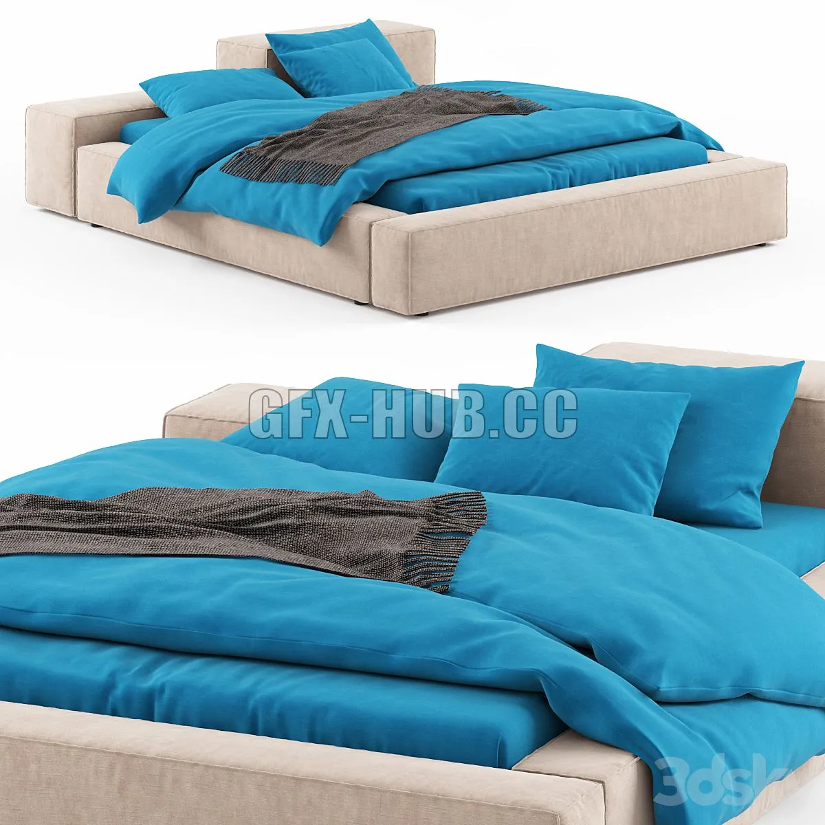Extrasoft bed 3D Model
