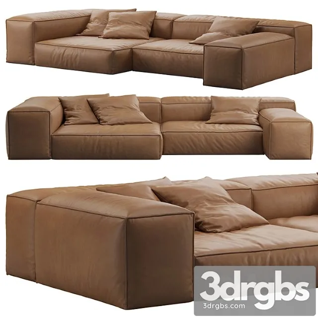 Extrasoft Sofa By Living Divani Comp 1 3D Model Free
