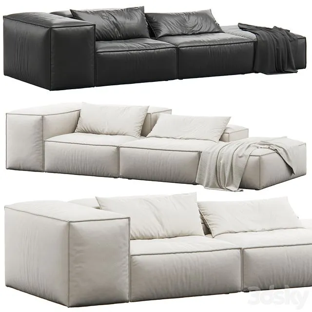 Extrasoft Sofa by Living Divani Comp 4 3D Model
