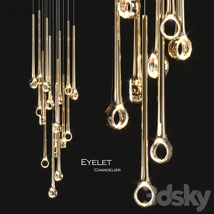 Eyelet Chandelier by Sans Souci 3D Model