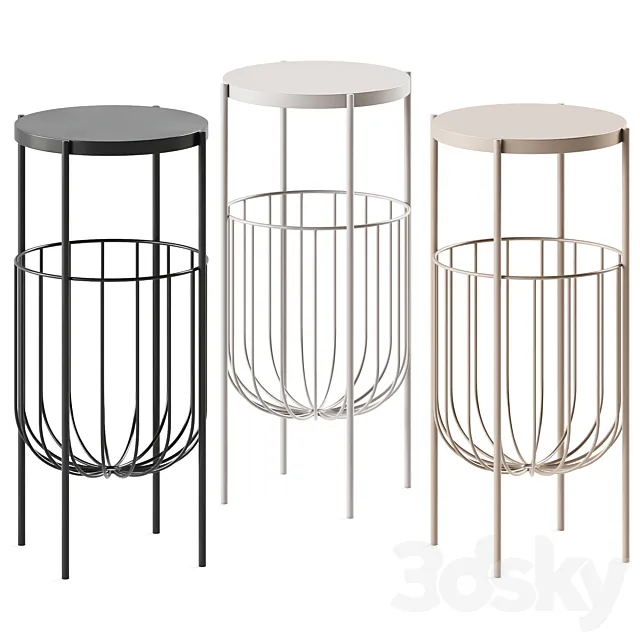 Eyrie Console Table Round by Hübsch Interior _ Side table 3D Model
