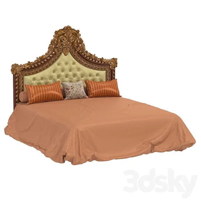 EZIO BELLOTTI 3640 classic baroque bed 3D Model