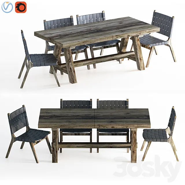Ezra Dining Collection 3D Model