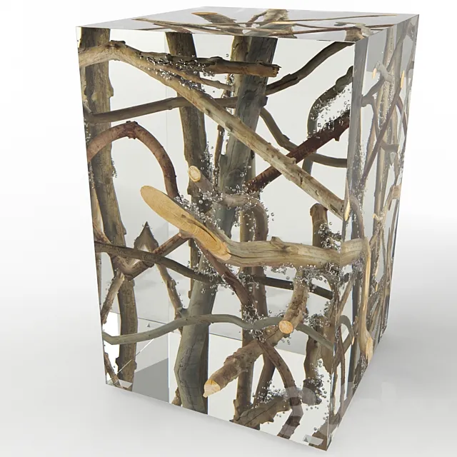 F163 KISIMI Occasional Table Acrylic Drifted Branches 3D Model