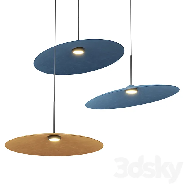 Fabbian ACUSTICA LED acoustic recycled PET pendant lamp 3DModel