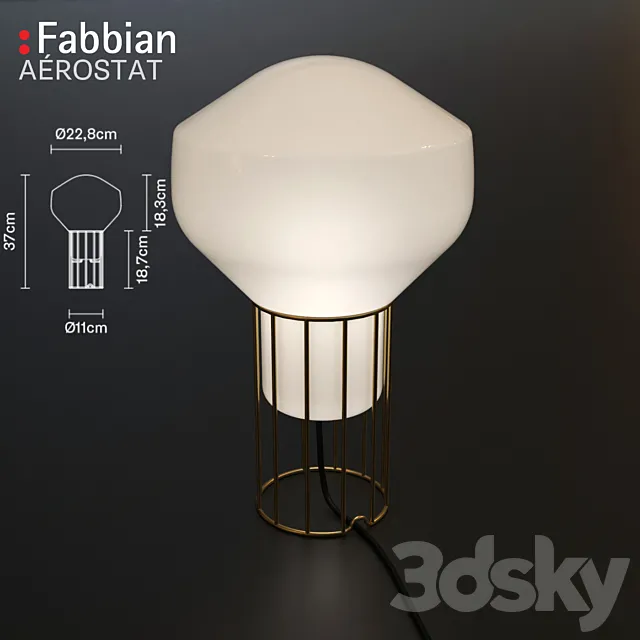 Fabbian Aerostat Table Lamp Free Download