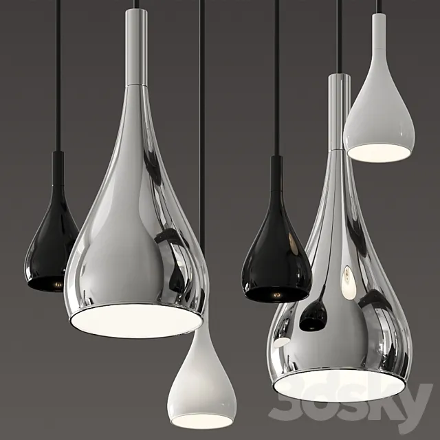 Fabbian Bijou Pendant Lamps 3D Model