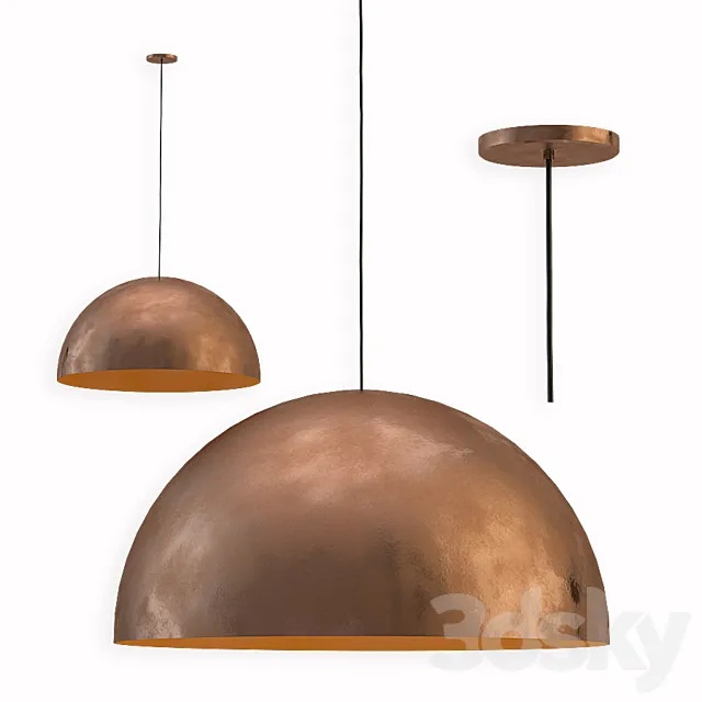 Fabbian Copper Pendant Lamp 3D Model