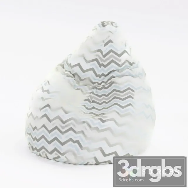 Fabric Bag Chair 2 3D Model Free