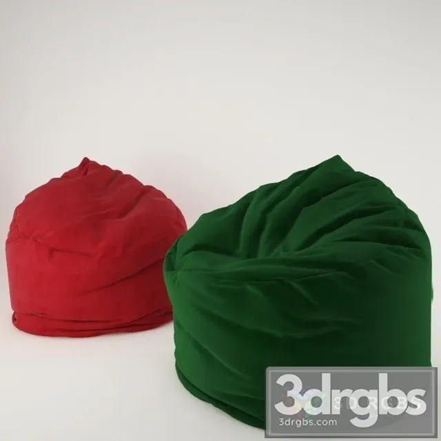 Fabric Bag Chair 3D Model Free