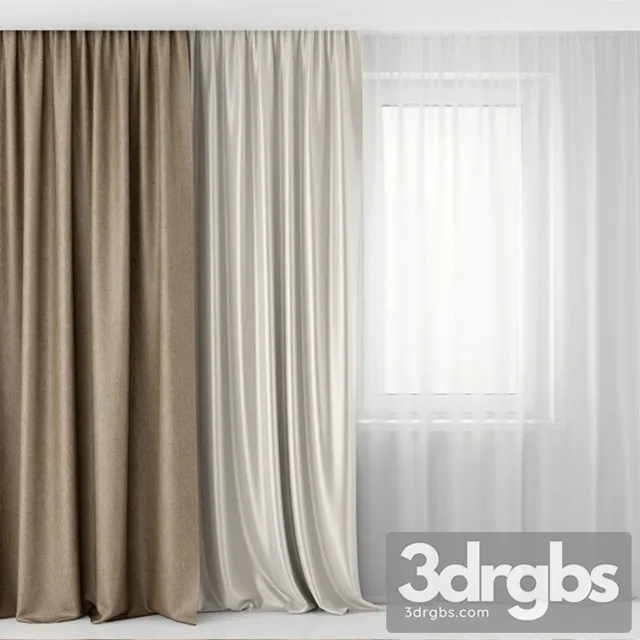 Fabric Curtain 1 3D Model Free