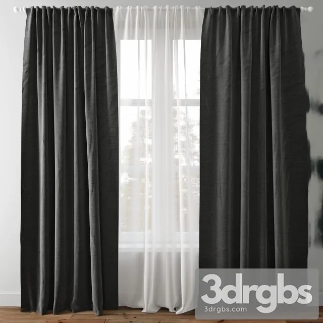 Fabric Curtain 13 3D Model Free