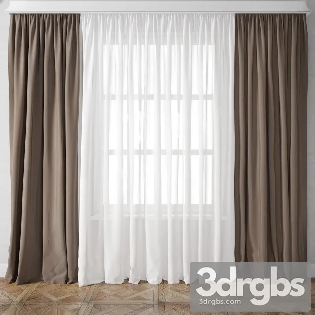 Fabric Curtain 16 3D Model Free
