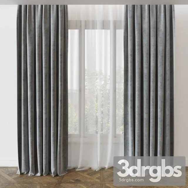 Fabric Curtain 17 3D Model Free