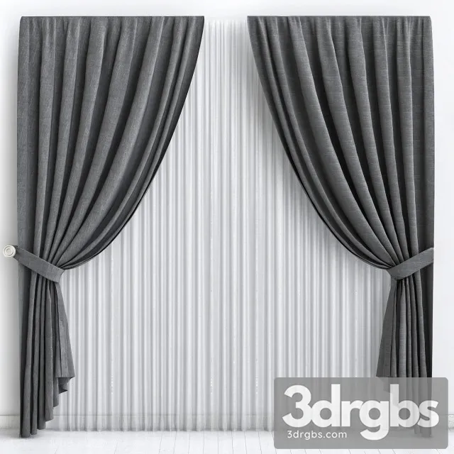 Fabric Curtain 18 3D Model Free