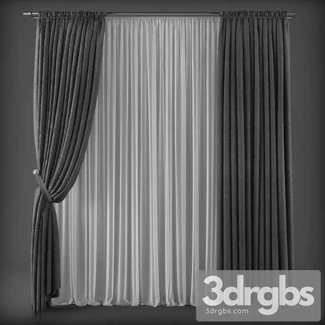 Fabric Curtain 19 3D Model Free