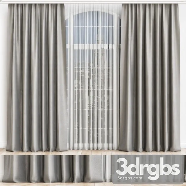 Fabric Curtain 20 3D Model Free