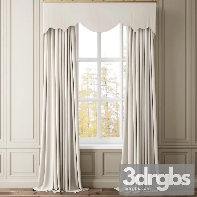 Fabric Curtain 21 3D Model Free