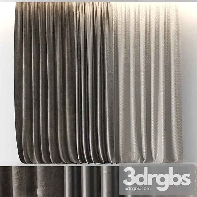 Fabric Curtain 23 3D Model Free