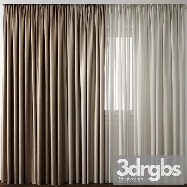 Fabric Curtain 24 3D Model Free