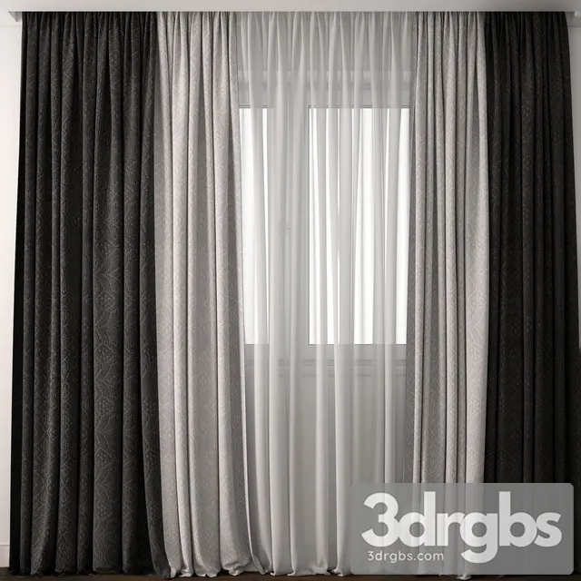 Fabric Curtain 28 3D Model Free