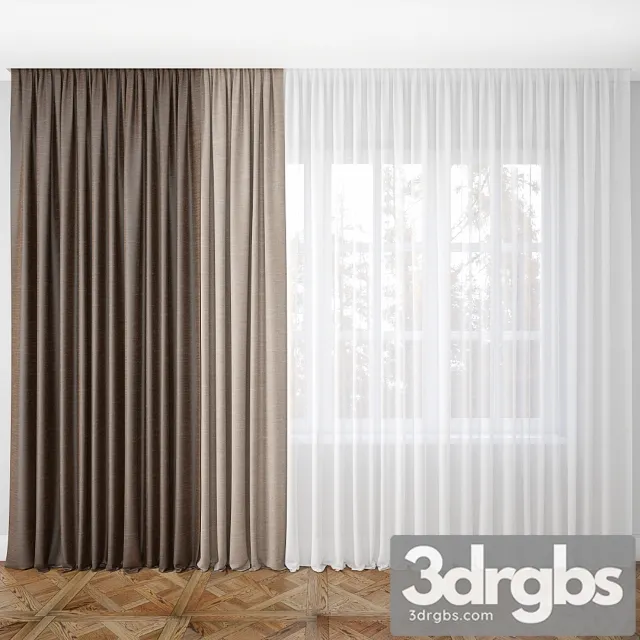 Fabric Curtain 281 3D Model Free