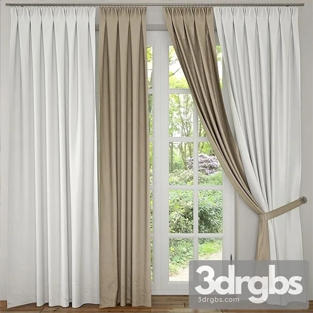 Fabric Curtain 3 3D Model Free