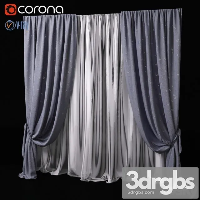 Fabric Curtain 3D Model Free