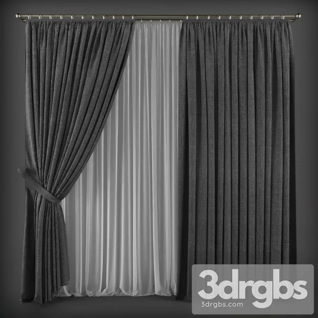 Fabric Curtain 7 3D Model Free