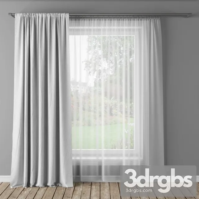 Fabric Curtain 8 3D Model Free
