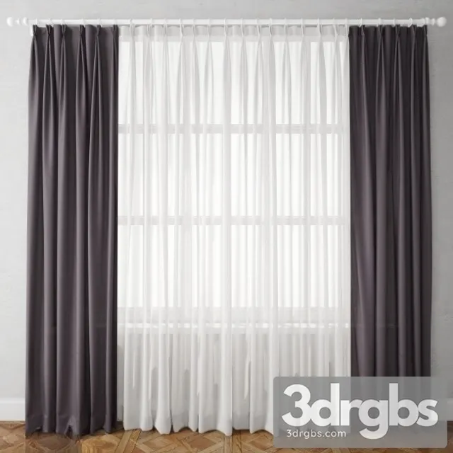Fabric Curtain 9 3D Model Free