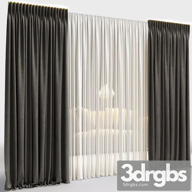 Fabric Curtains 23 3D Model Free