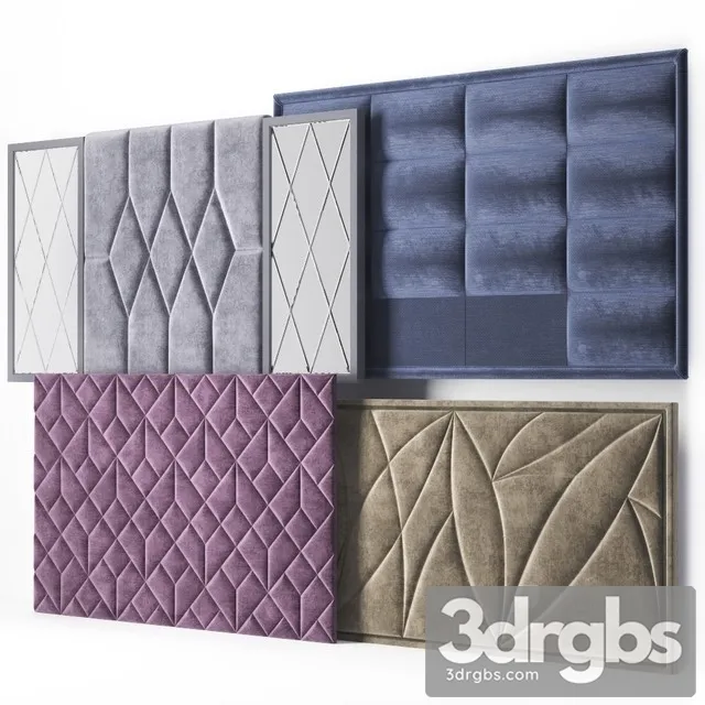 Fabric Headboard Set 5 3D Model Free