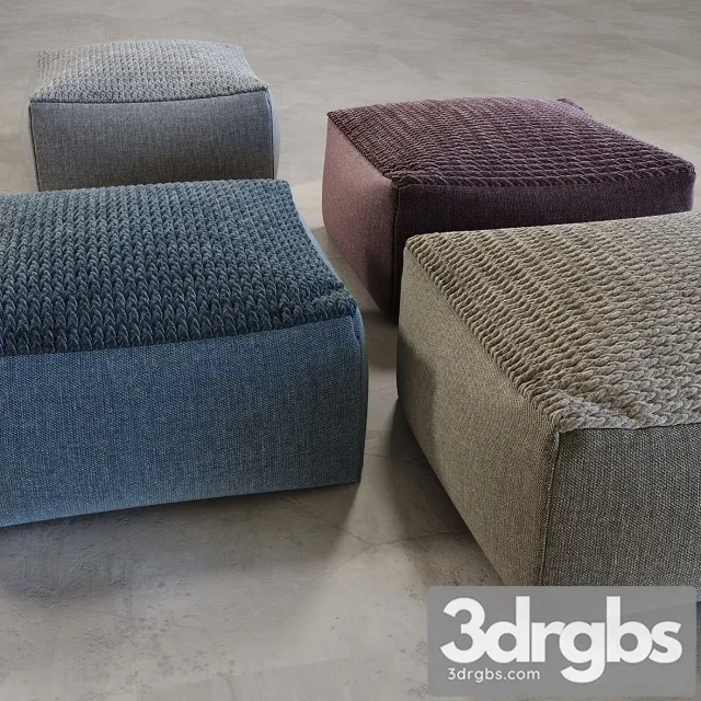 Fabric Pouf 3D Model Free